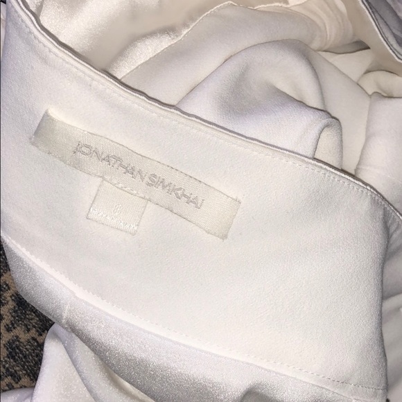 JONATHAN SIMKHAI Satin Combo Front Slit Pant - Picture 4 of 9